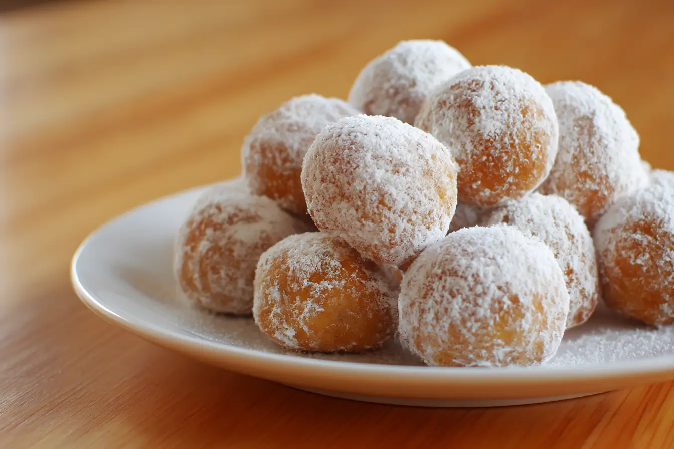 Leckere Apfel Quarkbällchen, die in der Heißluftfritteuse knusprig zubereitet werden.