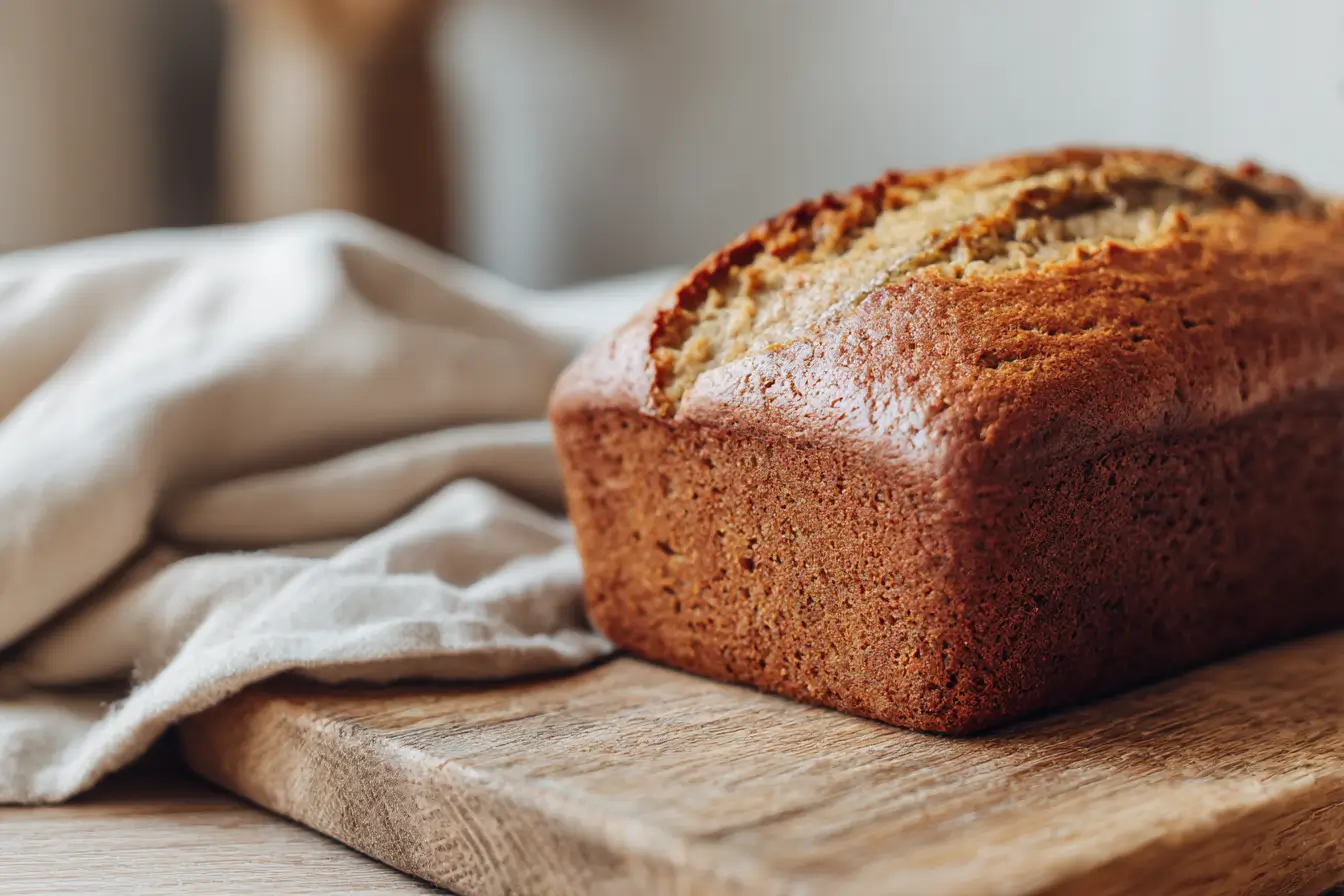 Leckeres Bananenbrot ohne Zucker, perfekt zubereitet in der Heißluftfritteuse.