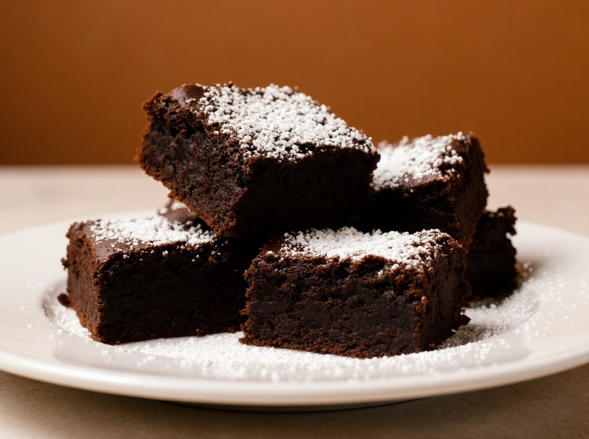 Leckere brownies aus der Heißluftfritteuse, die perfekt saftig und schokoladig sind.