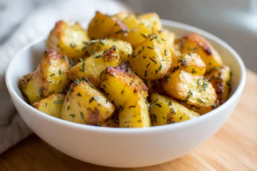 Köstliche Country Potatoes in der Heißluftfritteuse, knusprig und lecker.
