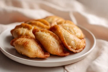 Leckere Dumplings aus der Heißluftfritteuse, knusprig und saftig.