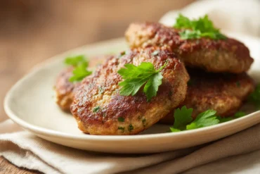 Saftige Frikadellen aus der Heißluftfritteuse, perfekt knusprig und zart.