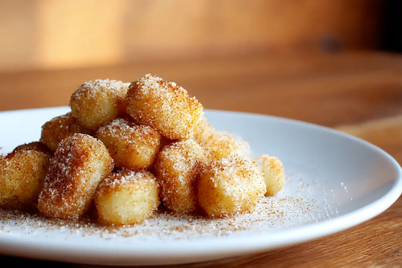 Köstliche Gnocchi mit Zimt und Zucker aus der Heißluftfritteuse für ein süßes Gefühl.