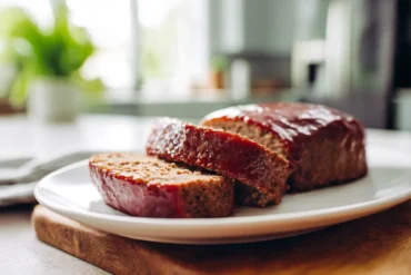 Saftiger Hackbraten aus der Heißluftfritteuse, perfekt für ein schnelles und schmackhaftes Abendessen.