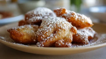 Leckere Apfelküchle, im Airfryer knusprig gebacken mit einem Hauch von Zimt.