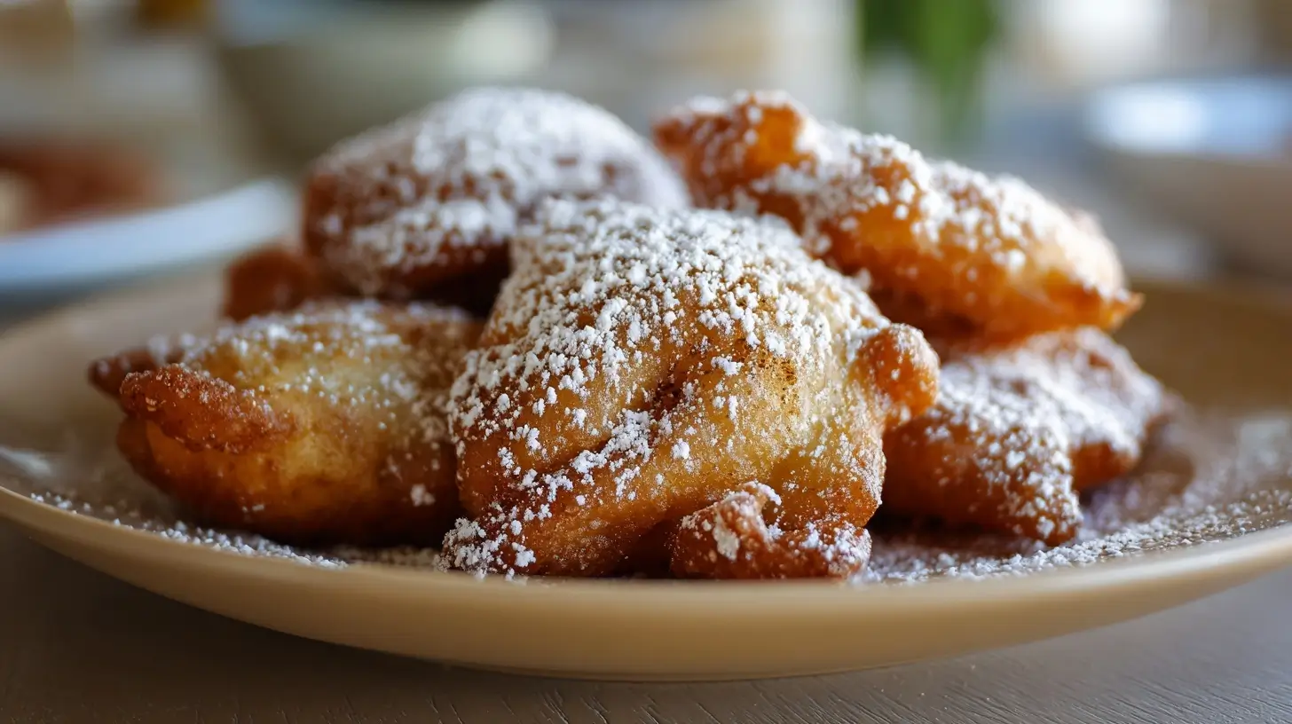 Leckere Apfelküchle, im Airfryer knusprig gebacken mit einem Hauch von Zimt.