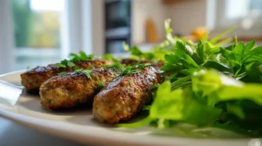 Leckere Cevapcici aus der Heißluftfritteuse, perfekt zubereitet für ein saftiges Geschmackserlebnis.