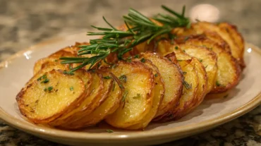 Köstliche Fächerkartoffeln, knusprig zubereitet in der Heißluftfritteuse für ein perfektes Abendessen.