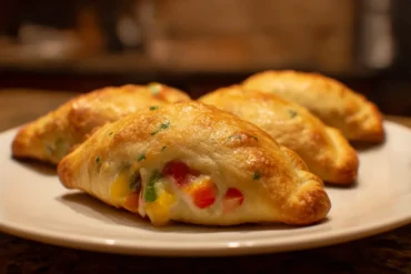 Leckere Mini-Calzones aus der Heißluftfritteuse, perfekt für einen Snack oder eine Party.