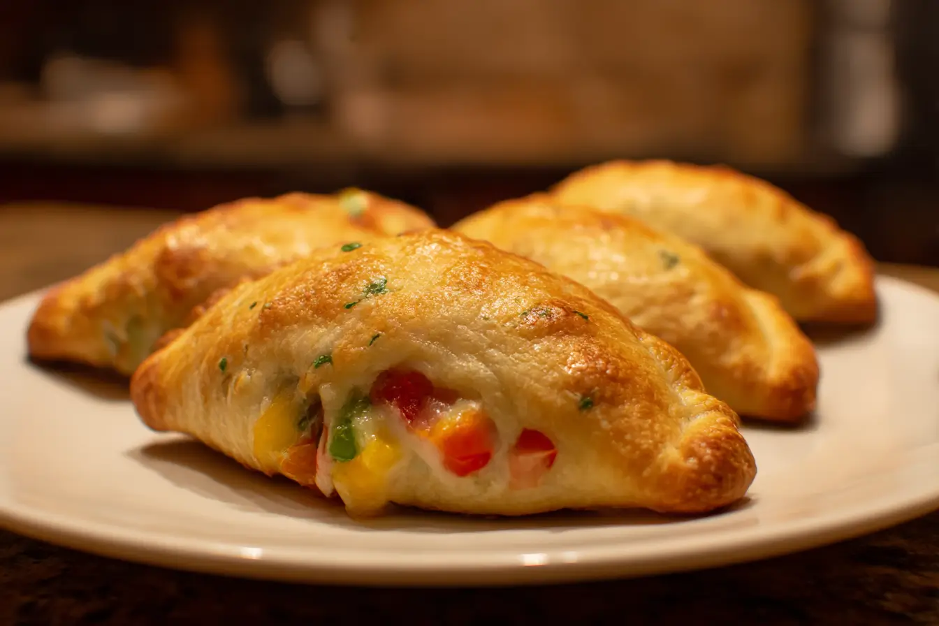 Leckere Mini-Calzones aus der Heißluftfritteuse, perfekt für einen Snack oder eine Party.