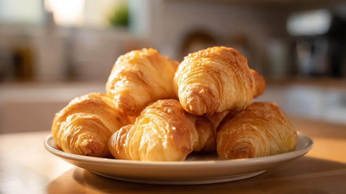 Leckere Mini Frischkäse-Hörnchen aus dem Airfryer, perfekt knusprig und aromatisch.