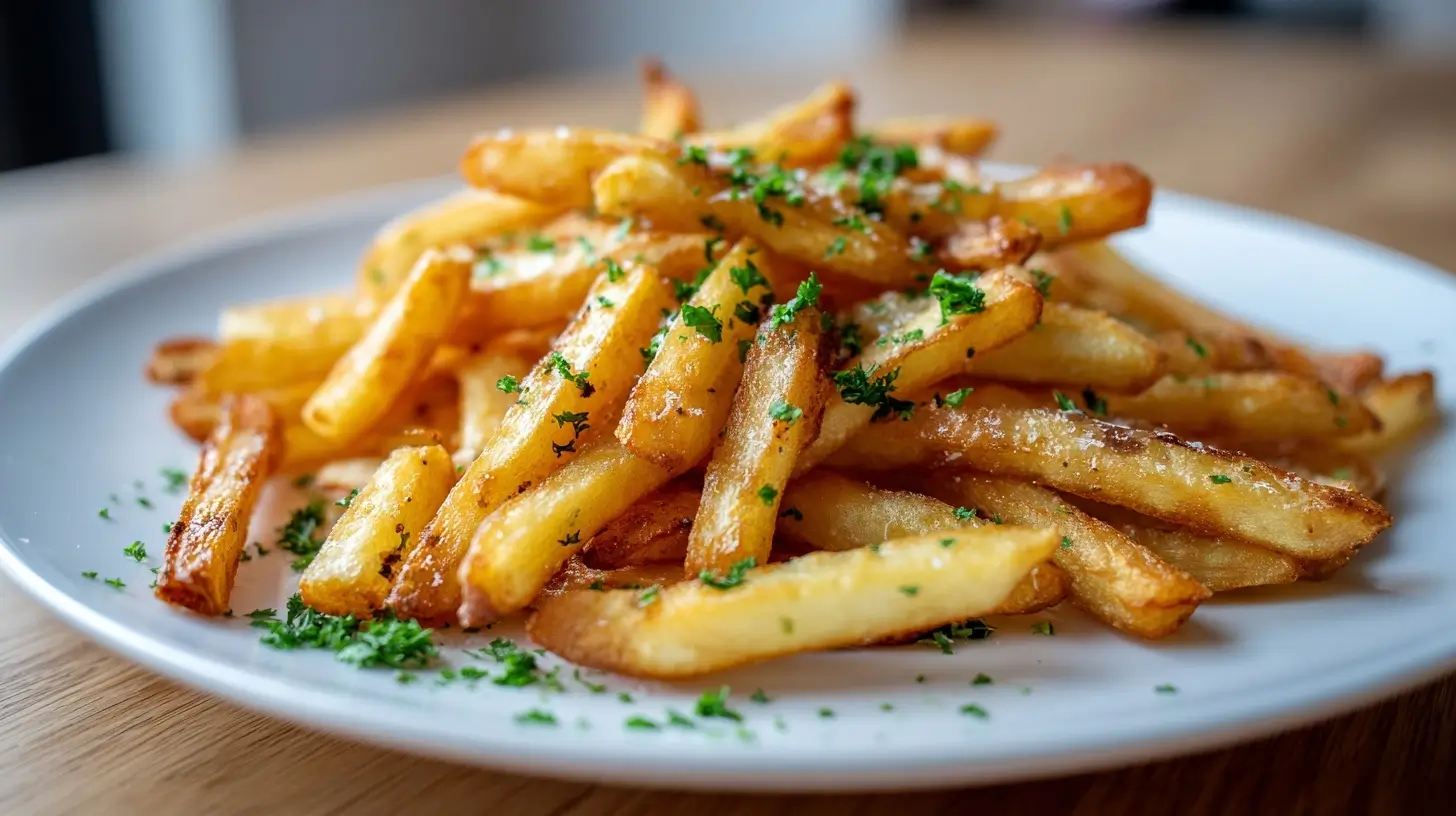 Knusprige pommes im airfryer, perfekt für jeden Snack-Liebhaber.