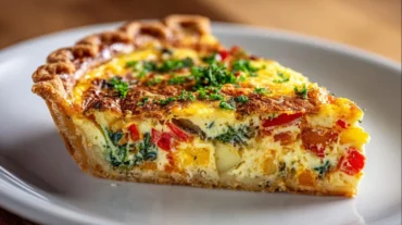 Leckere Quiche, perfekt zubereitet in der Heißluftfritteuse für knusprigen Genuss.