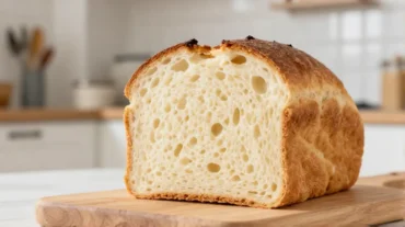 Leckeres Eiweißbrot aus der Heißluftfritteuse, perfekt für eine gesunde Ernährung.
