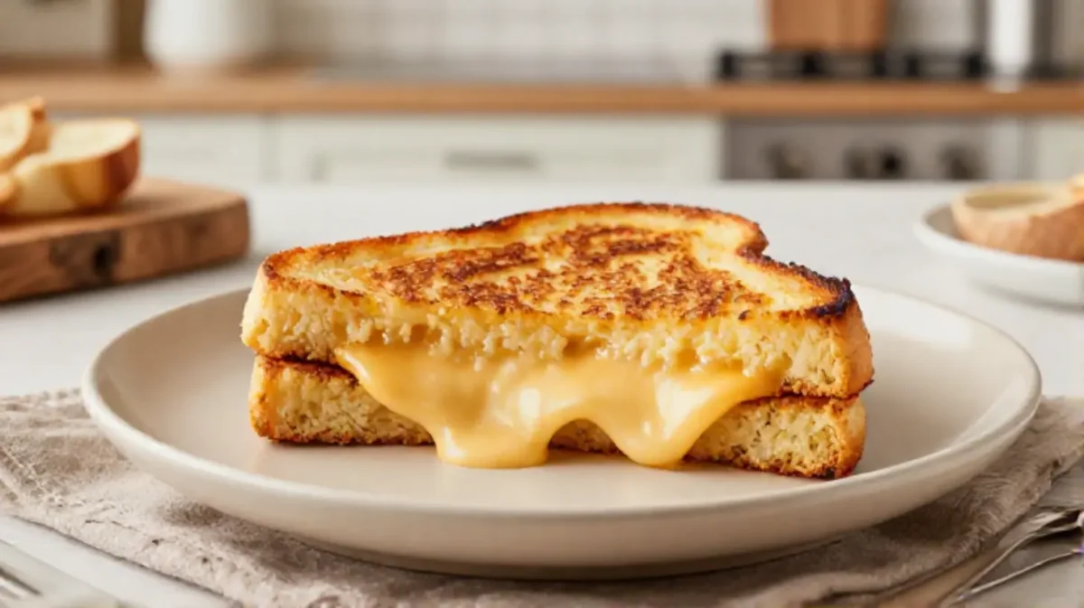 Leckerer Grillkäse im Airfryer, perfekt knusprig und goldbraun.