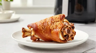 Saftige, knusprige Schweinshaxe im Airfryer für perfekte Grillresultate.