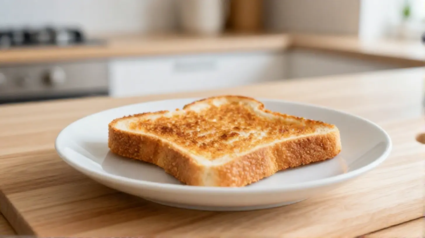 Perfekt goldbrauner Toast, knusprig zubereitet im Airfryer, bereit zum Genuss.
