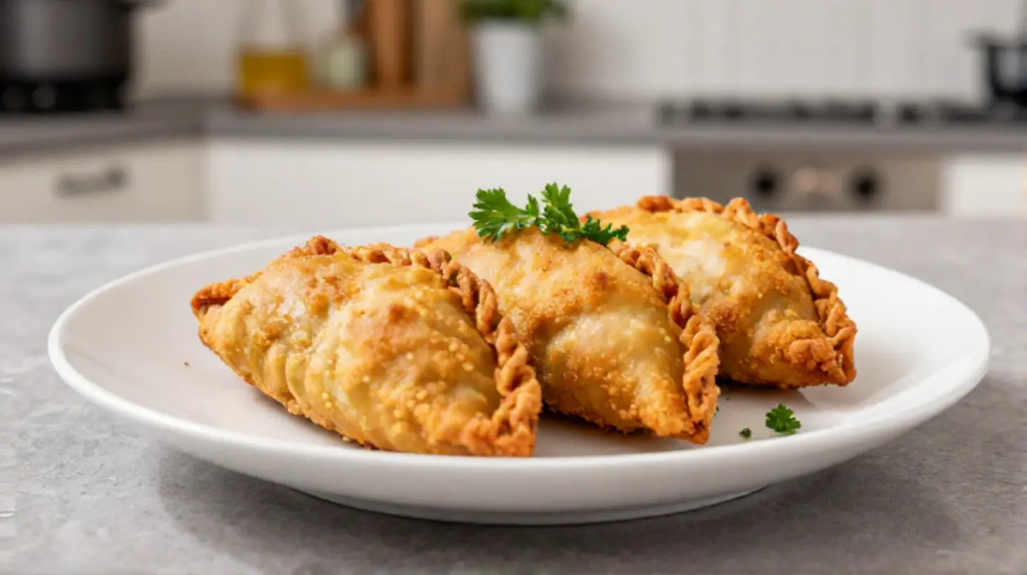 Leckere Maultaschen, perfekt im Airfryer zubereitet, knusprig und aromatisch.