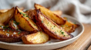 Leckere Ofenkartoffeln aus dem Airfryer, perfekt knusprig und aromatisch.