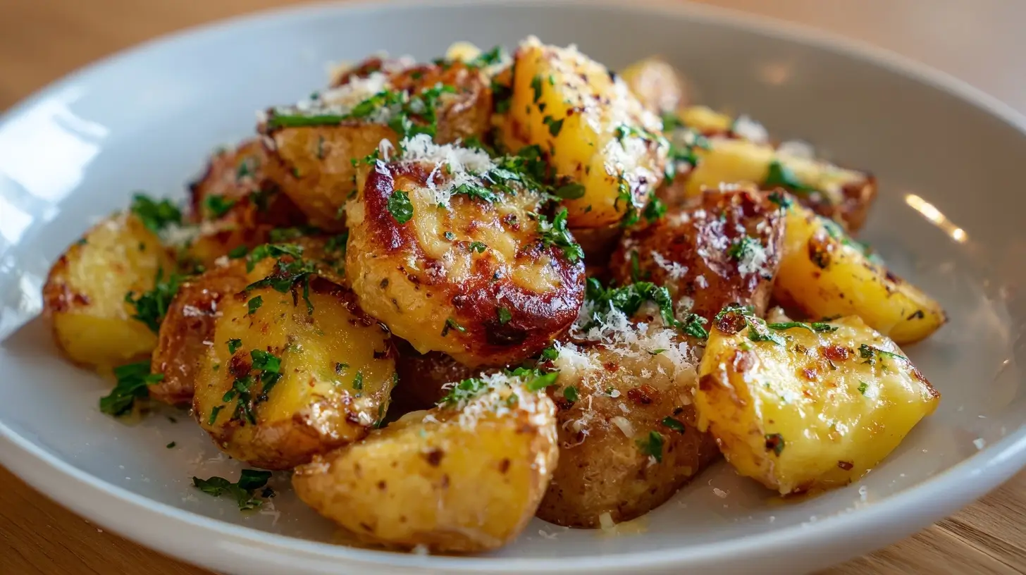 Leckere Raclette-Kartoffeln aus der Heißluftfritteuse, perfekt für einen gemütlichen Abend.