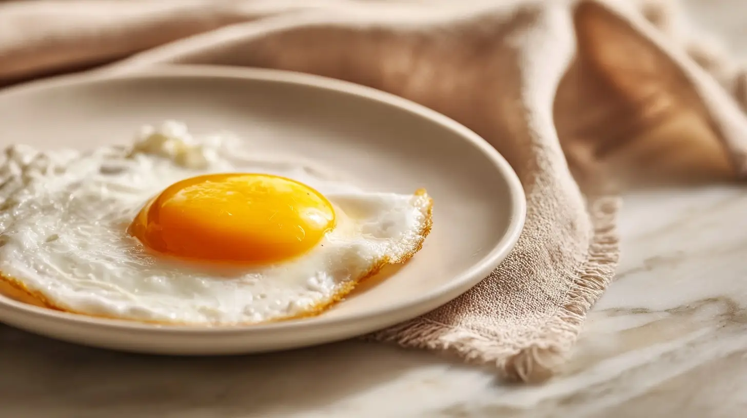 Leckeres Spiegelei zubereitet im Airfryer für ein perfektes Frühstück.