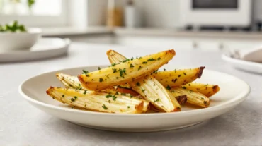 Knackiger Fenchel aus der Heißluftfritteuse mit köstlicher Würze und leichtem Rauchgeschmack.