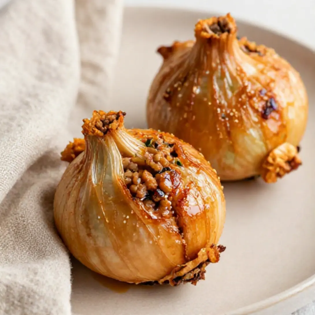 Gefüllte Zwiebeln aus der Heißluftfritteuse