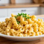 Leckere Käse-Spätzle aus dem Airfryer, goldbraun und perfekt knusprig.