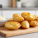 Leckeres Kartoffel-Baguette aus der Heißluftfritteuse, perfekt knusprig und aromatisch.