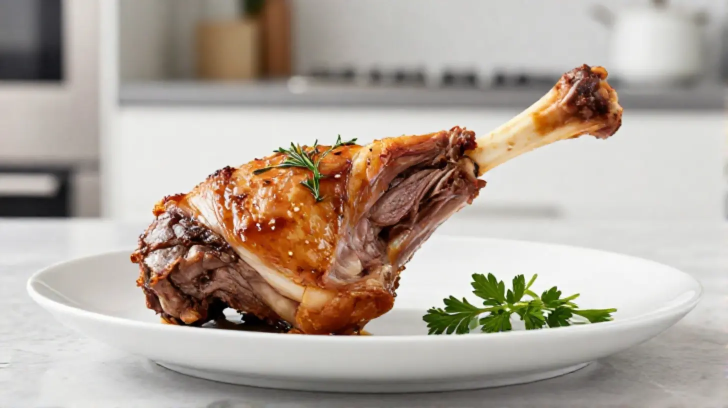 Saftige Lammkeule aus der Heißluftfritteuse, perfekt gegart und aromatisch gewürzt.