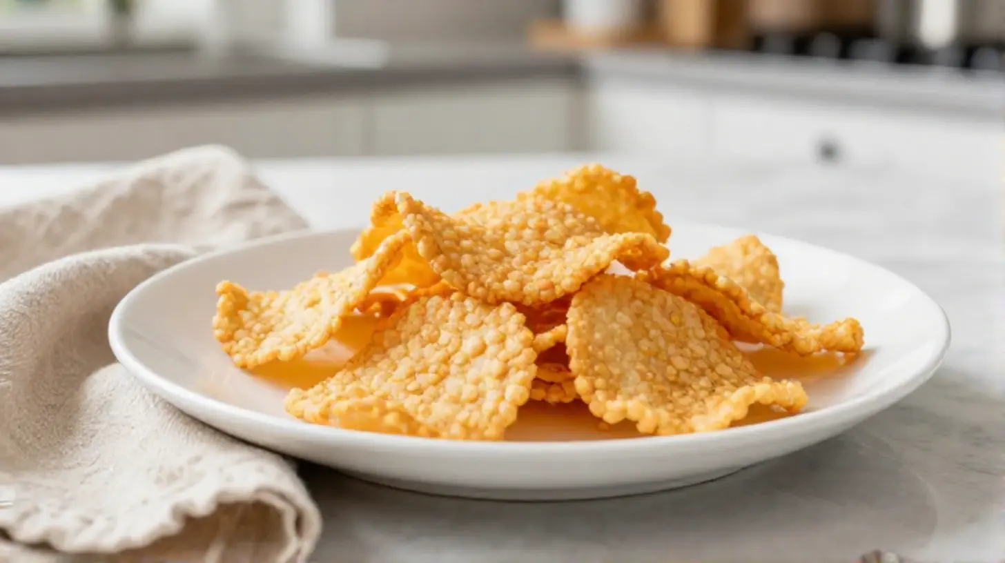 Knusprige Linsen-Chips aus dem Airfryer, gesund und lecker.