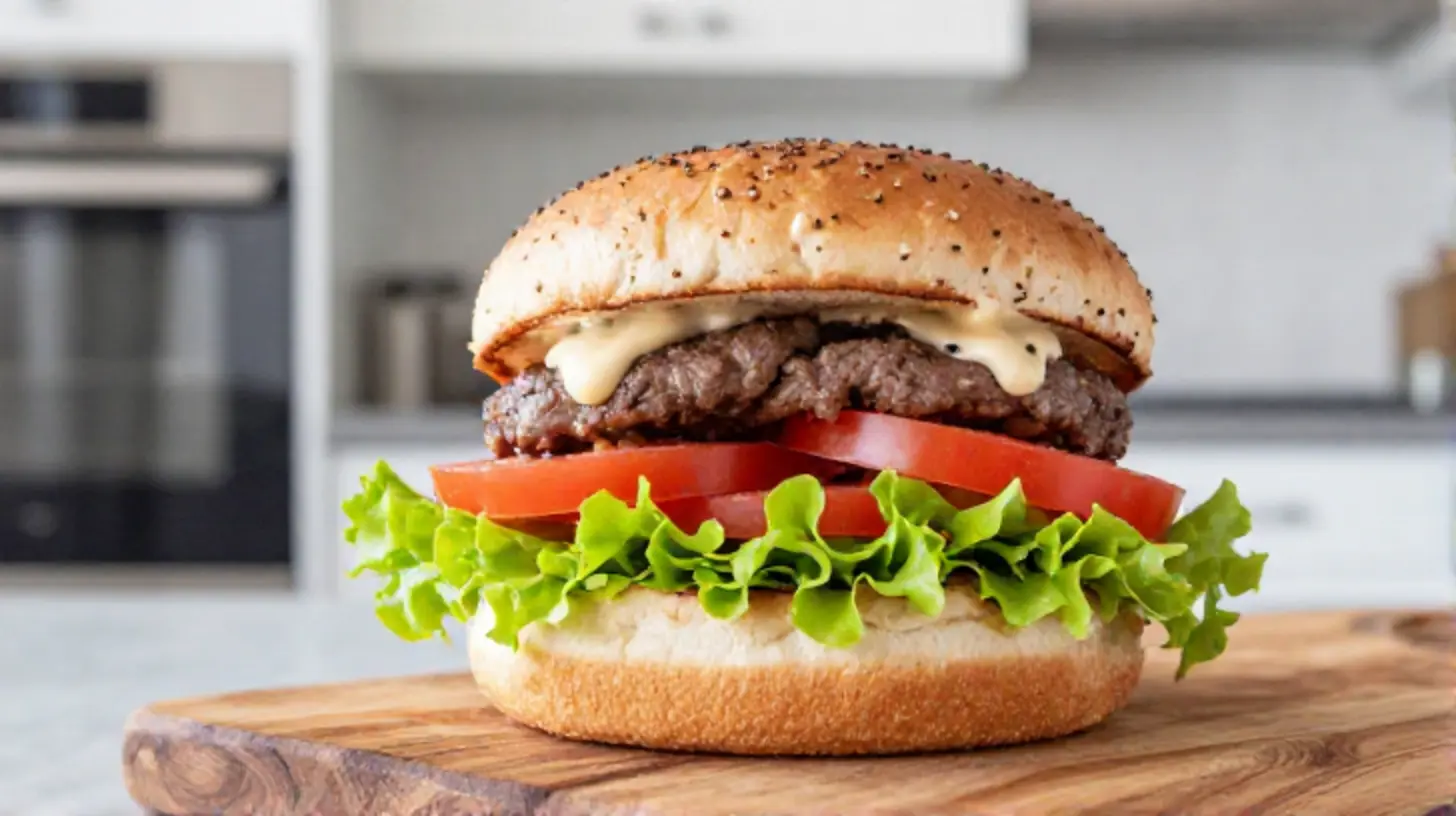 Saftiger Portobello-Burger im Airfryer für ein köstliches, gesundes Erlebnis.
