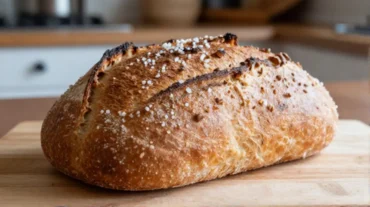 Frisches Roggenbrot, zubereitet im Airfryer für einen perfekten, knusprigen Genuss.