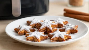 Leckere Zimtsterne aus dem Airfryer, perfekt für die Weihnachtszeit.