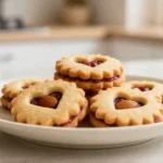 Leckere Linzer Plätzchen, perfekt zubereitet im Airfryer für einen gesunden Genuss.
