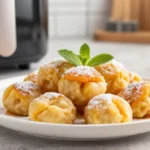 Leckere Marillenknödel, perfekt zubereitet im Airfryer für den idealen Genuss.