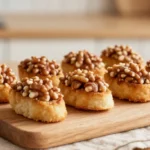 Leckere Nussecken, perfekt zubereitet in der Heißluftfritteuse, knusprig und saftig.