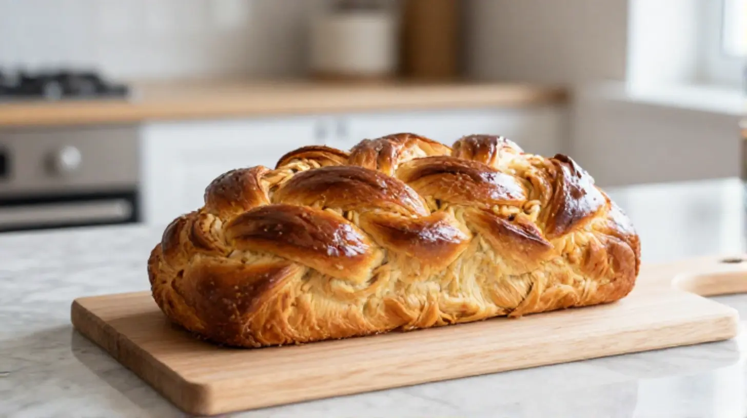Leckerer Nusszopf aus der Heißluftfritteuse mit knuspriger Oberfläche und saftigem Inneren.