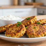 Leckere Rote-Linsen-Bratlinge, perfekt zubereitet in der Heißluftfritteuse.
