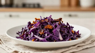 Köstlicher Rotkohl im Airfryer zubereitet, perfekt für jedes Festmahl.