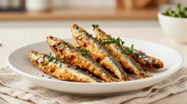 Leckere Sardinen aus dem Airfryer, knusprig und voll im Geschmack.