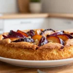 Leckerer Zwetschgenkuchen, perfekt zubereitet im Airfryer.