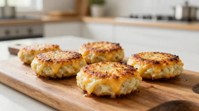 Leckere Käse-Taler aus dem Airfryer, perfekt gebacken und knusprig.