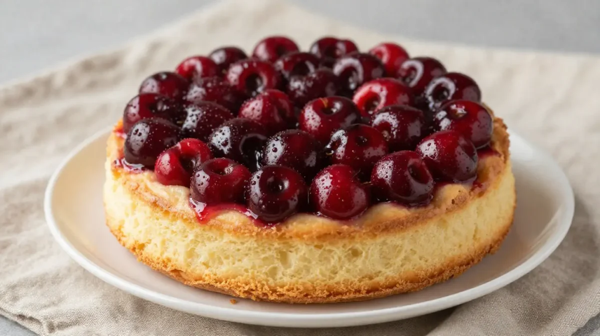 Saftiger Kirschkuchen aus der Heißluftfritteuse, perfekt für jeden Anlass.