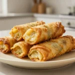 Knusprige Pizza-Rollen aus dem Airfryer mit köstlichem Käse und frischen Zutaten.