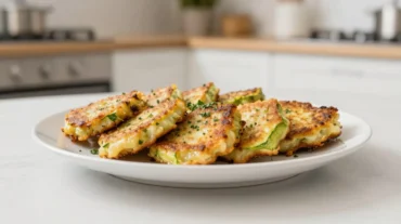 Knusprige Zucchini-Taler aus dem Airfryer für ein leckeres und gesundes Gericht.