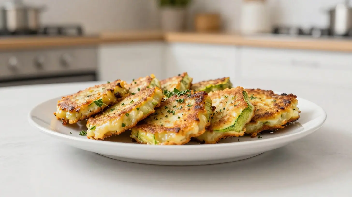 Knusprige Zucchini-Taler aus dem Airfryer für ein leckeres und gesundes Gericht.