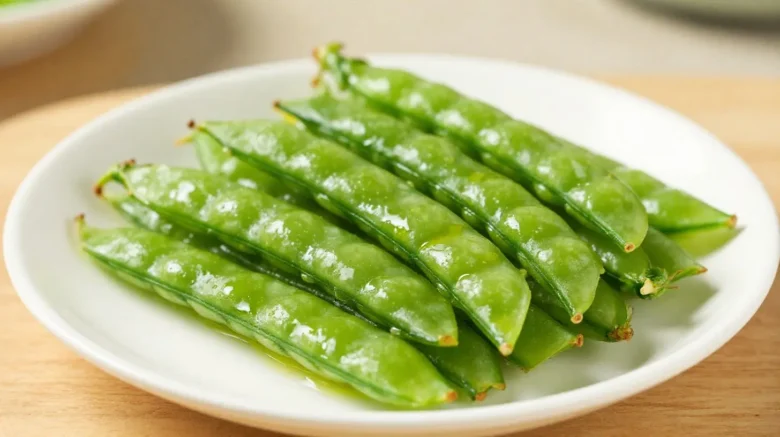 Köstliche Zuckererbsen aus dem Airfryer, perfekt knackig zubereitet.